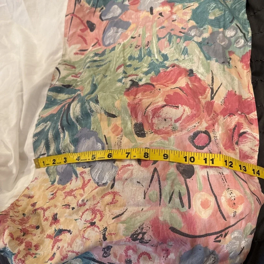 Vintage 80's/90's Floral Twin Sheet Set‎ And Bedskirt Revman Flat Fitted Case